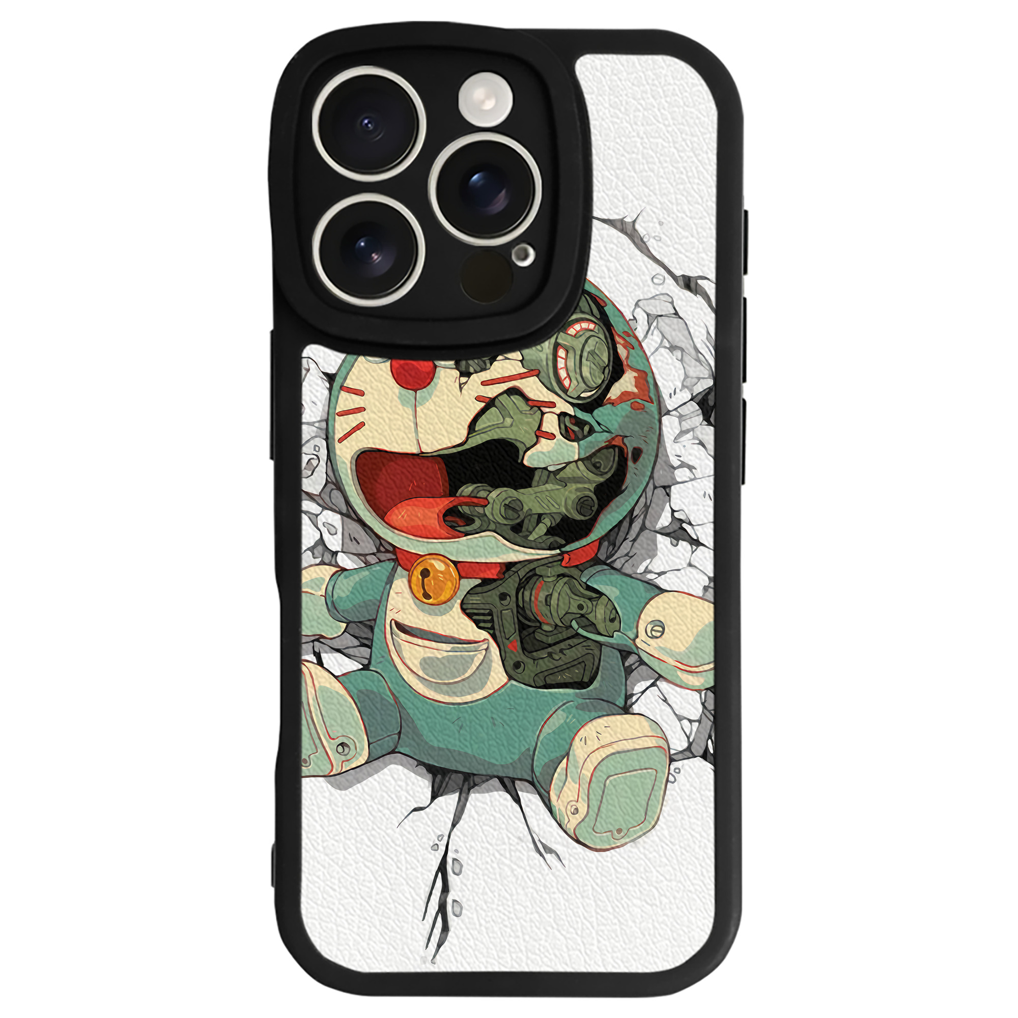 （画像用） ドラえもん Doraemon 【iPhone 16シリーズ対応】シリコンスマホケース（レザー調） 材質：シリコン
